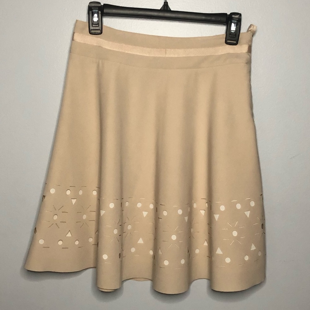 Patrizia Luca Cream High Waisted A-Line Skirt XS